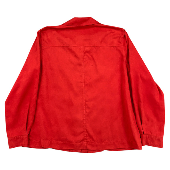 Chico's Design Dark Orange Button Up Chest Pockets‎ Shacket Jacket Size Large - Picture 2 of 7